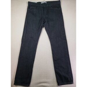 Joe Fresh Jeans Mens 36x32 Gray Denim Straight Slim Coupe Etroite 100% Cotton